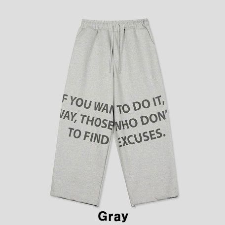 Wanted Lettering Banding Pants