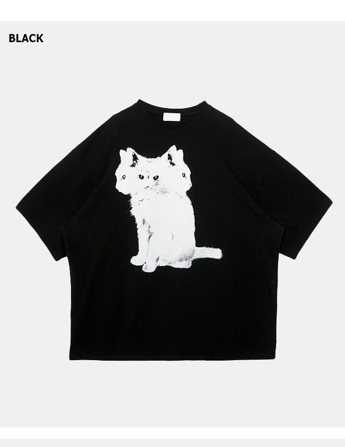 3 Cat Overfit T-Shirt