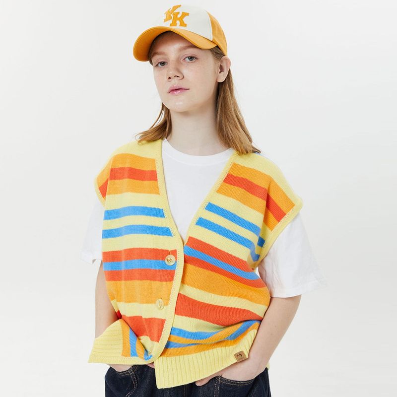 WaiKei（ワイケイ）の「Unbalance stripe vest（Tops）」