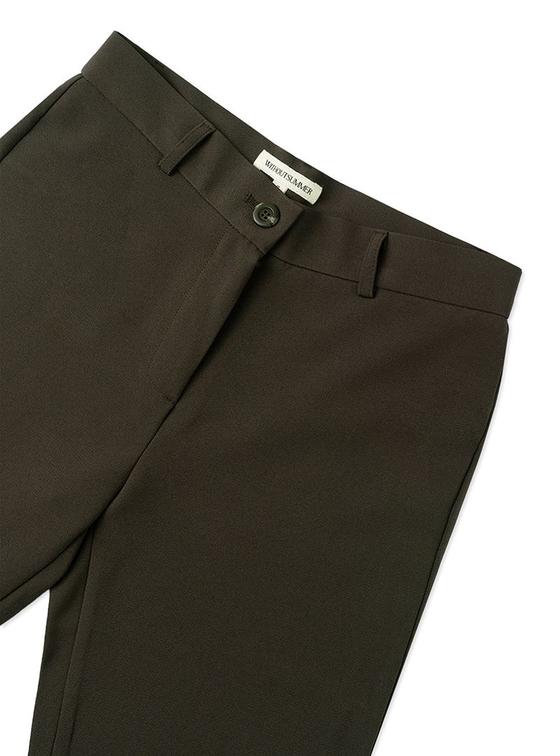 Line capri pants_brown