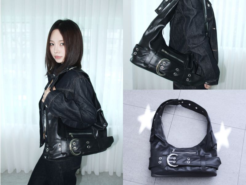 Buckle Strap Shoulder Bag