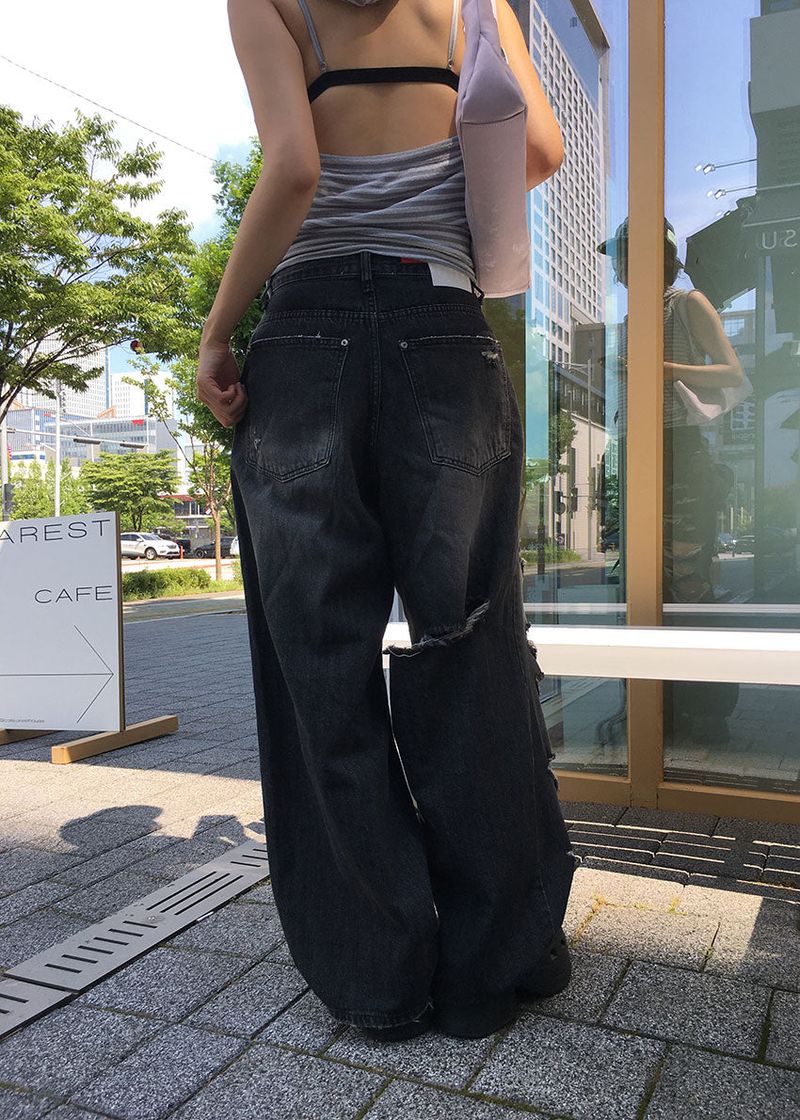 DAMAGE VINTAGE DENIM PANTS