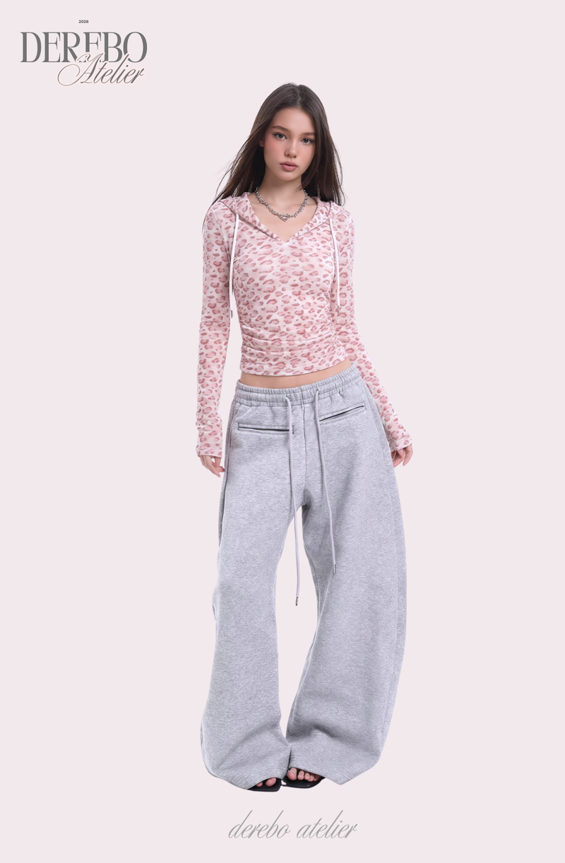 Pink Bly Leopard Hoodie Long Sleeve T-Shirt