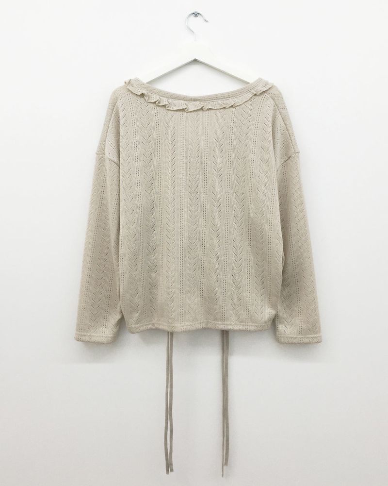 Punch Shirring Ruffle Cardigan (3color)