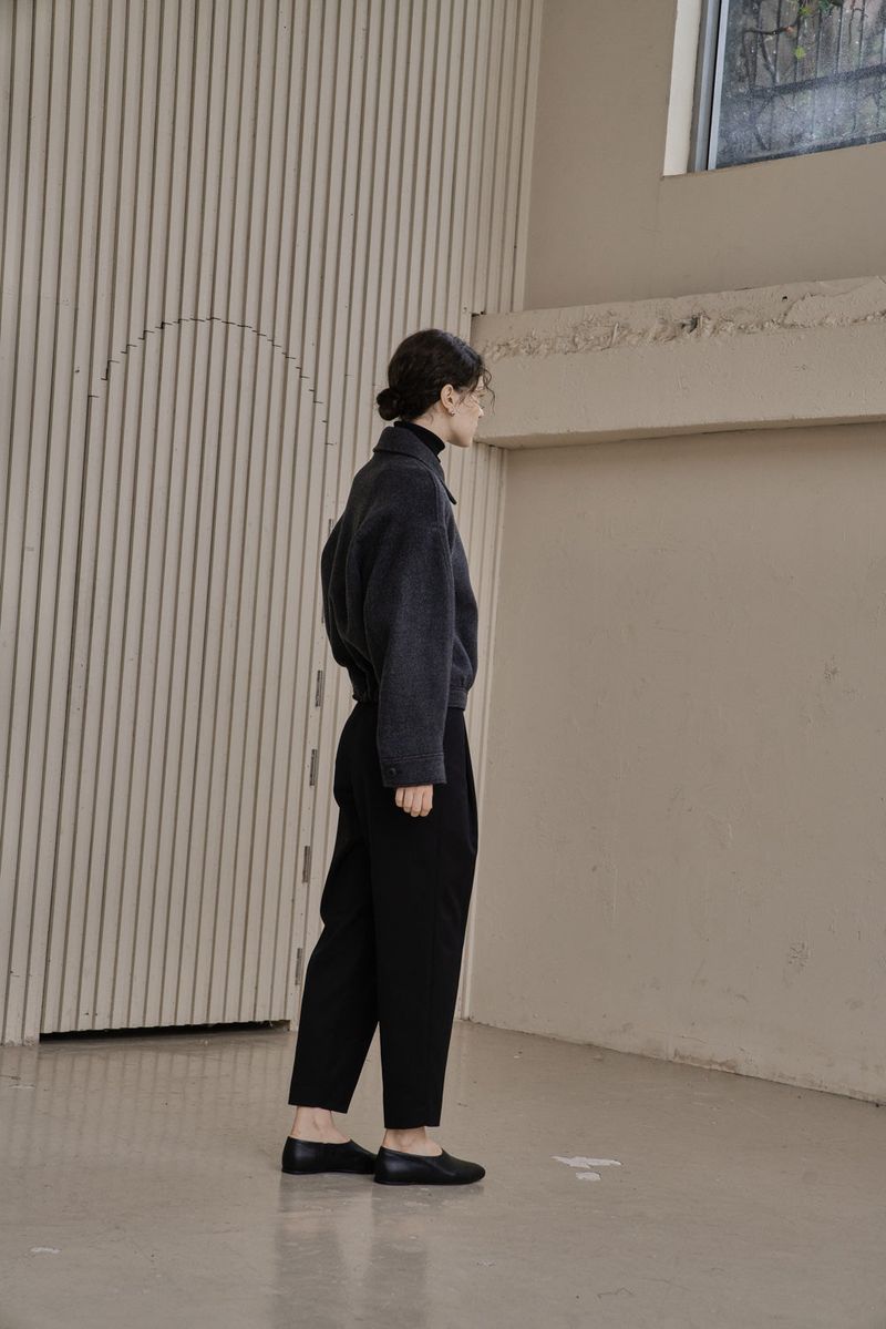 BLOUSON WOOL JACKET_GRAY