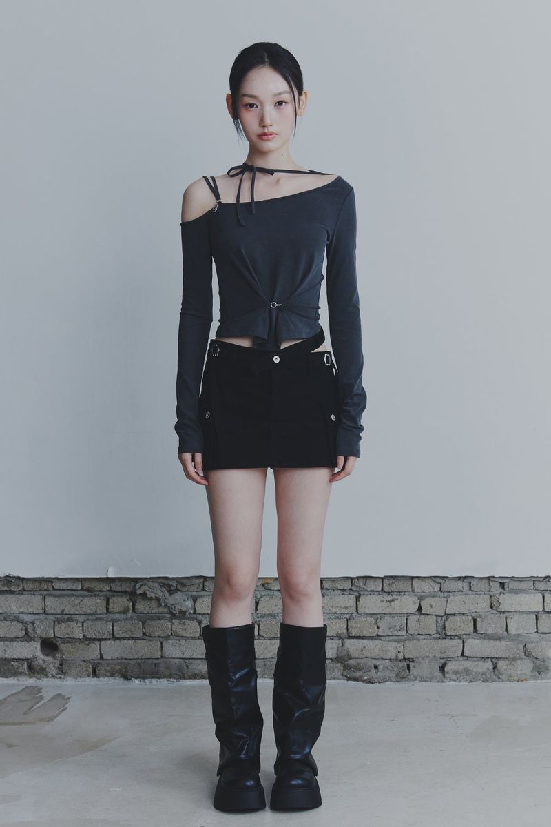 PAIN OR PLEASURE（ペインオアプレジャー）の「RUBY HOOK LONG SLEEVE charcoal（Tops）」
