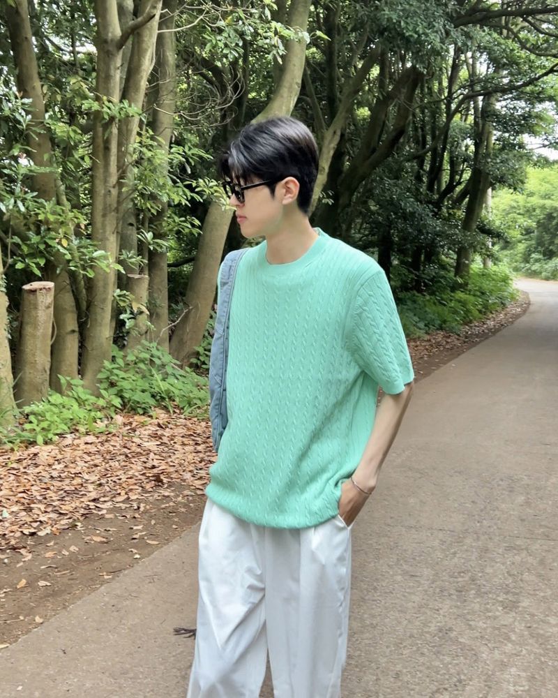 Cent（セントマーケット）の「Palette twist short sleeve Knit（Tops）」