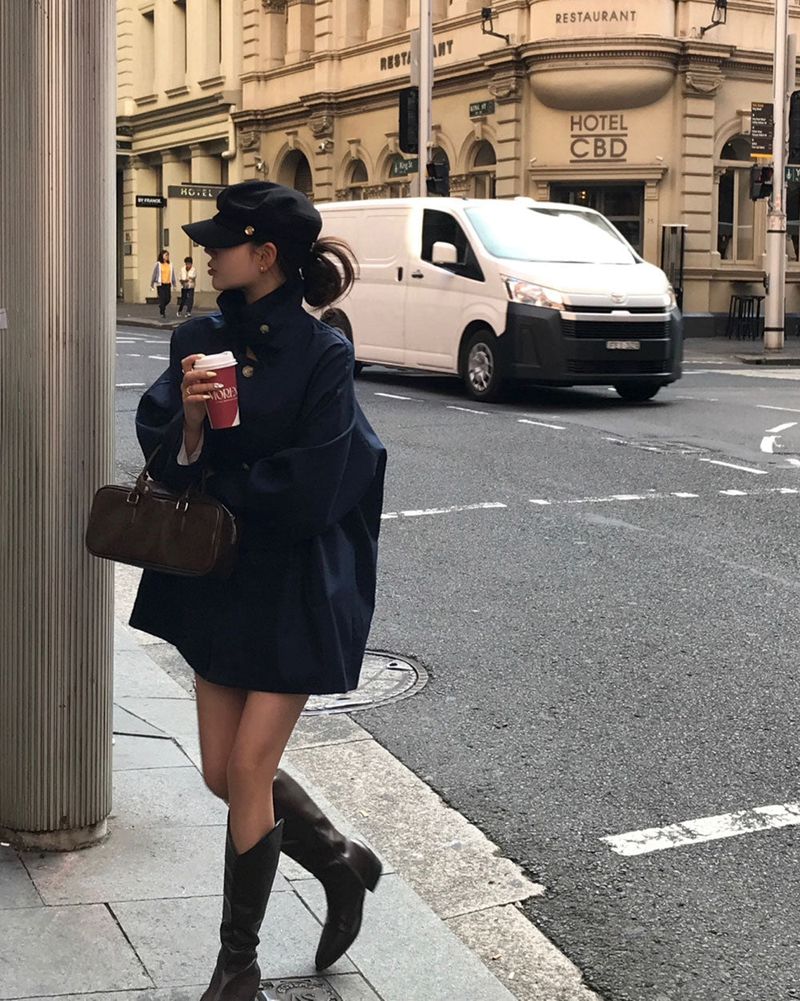 [BELLIDE MADE] single half trench coat