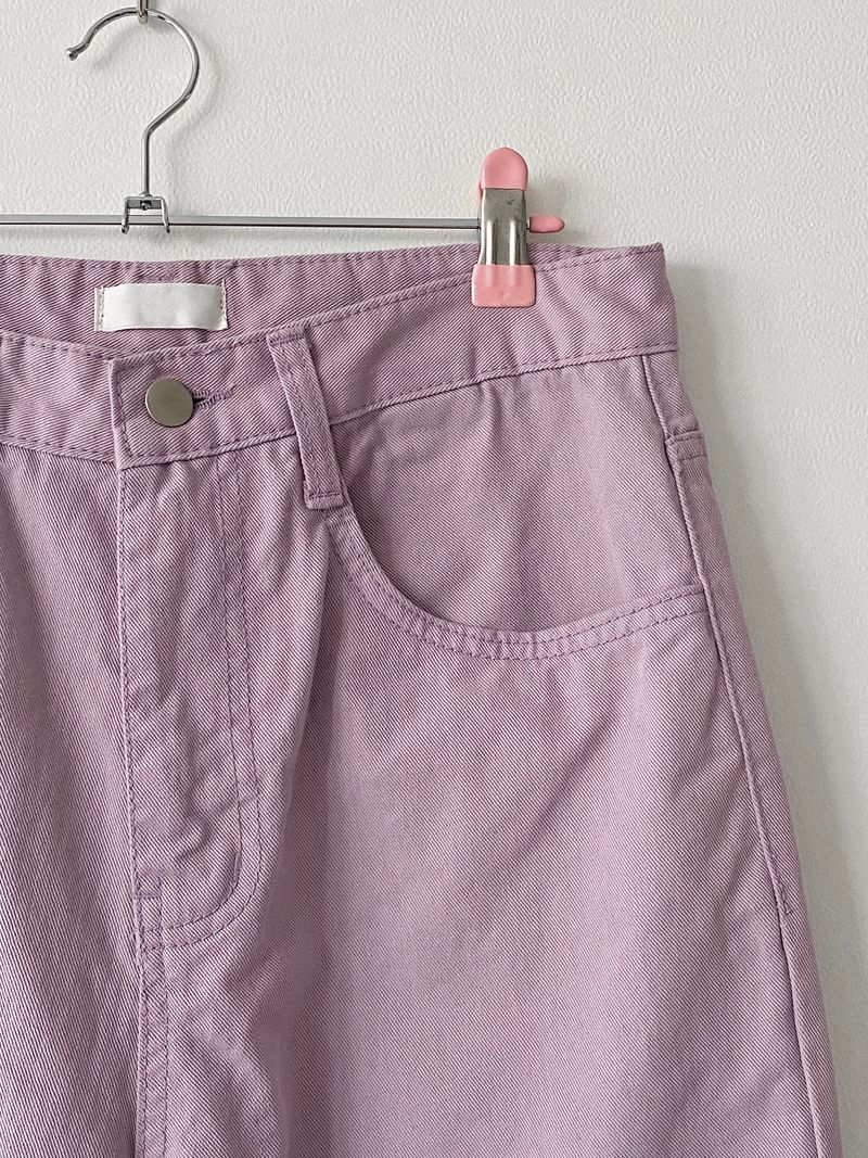 Turbid pink cotton pants
