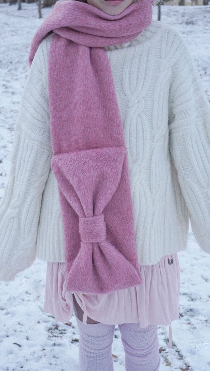 Ribbon Muffler_Fairy redpink