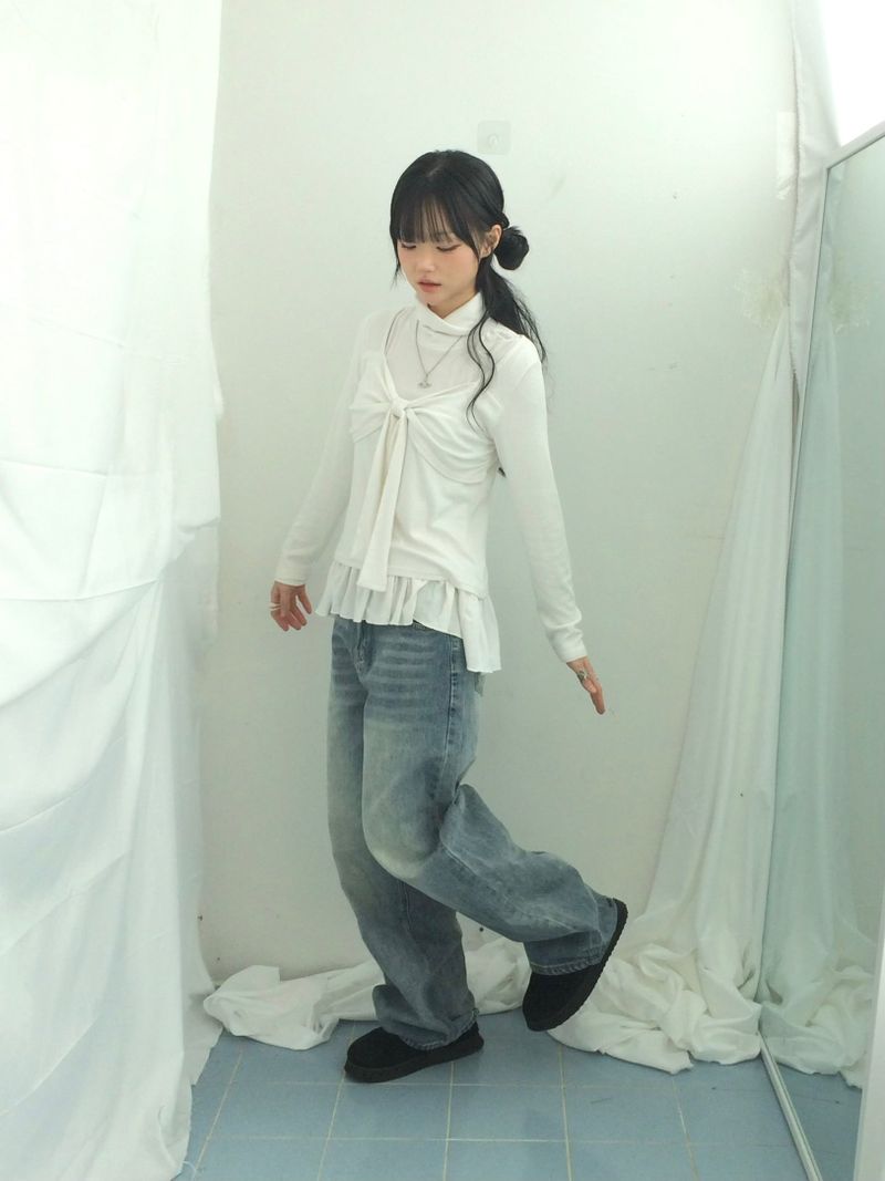 drape ribbon top