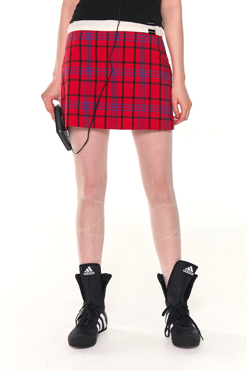 ORIGINAL MINI CHECK SKIRT (RED)