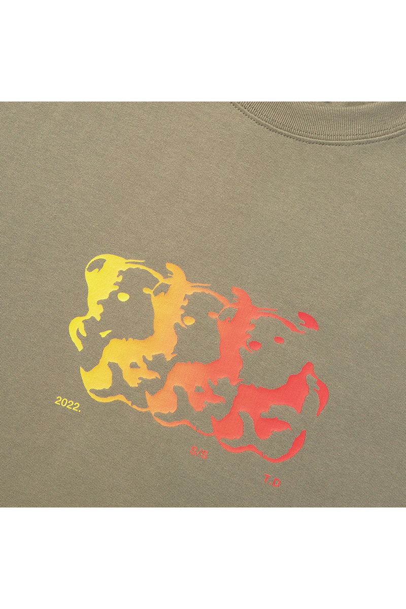 Flame Bear Tee_Wood Grey