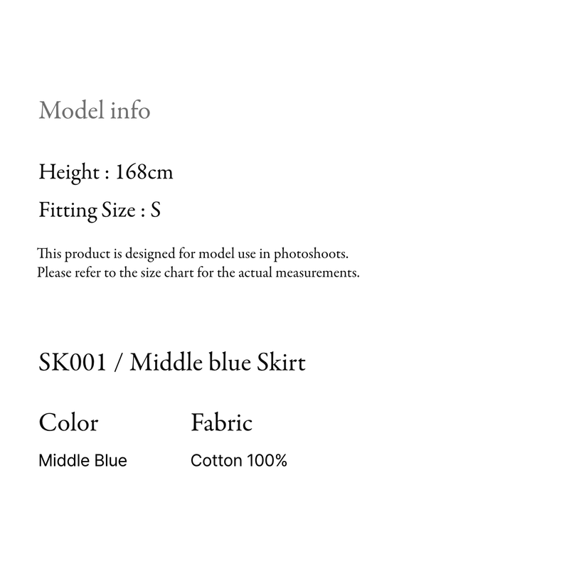 Middle blue skirt - SK001