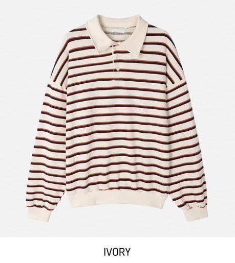 Nerd Stripe Rugby Sweatshirt