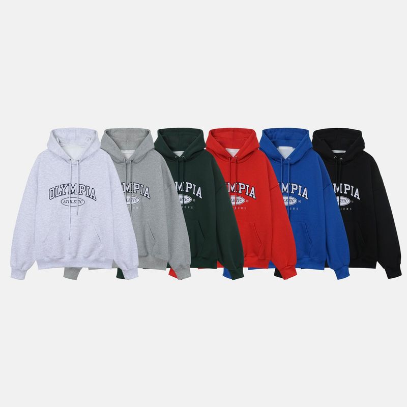 LMN Olympia Embroidery Double Paper Oversized Fit Hooded (6 colors)