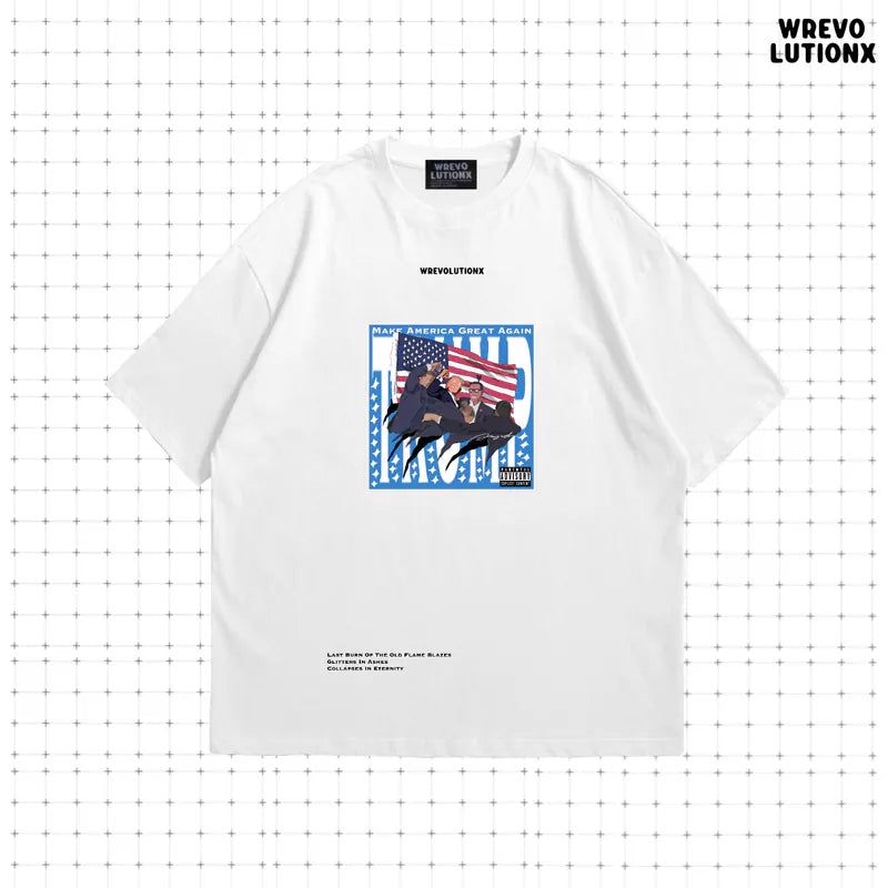 WREVOLUTIONX by WooLeeX（レボリューションエックス バイ ウーリーエックス）の「"D.T. Security Failure” T-Shirt  Album Cover Ver.(White)（Tops）」