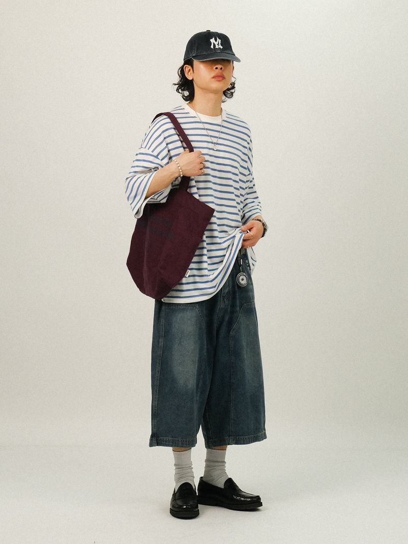 RUU Sand Washing Denim Bermuda Pants