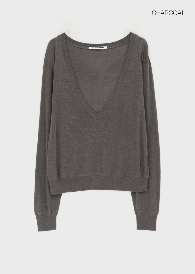 [MADE] Roslyn Deep V-Neck Summer Long Sleeve Top (Linen 55%)