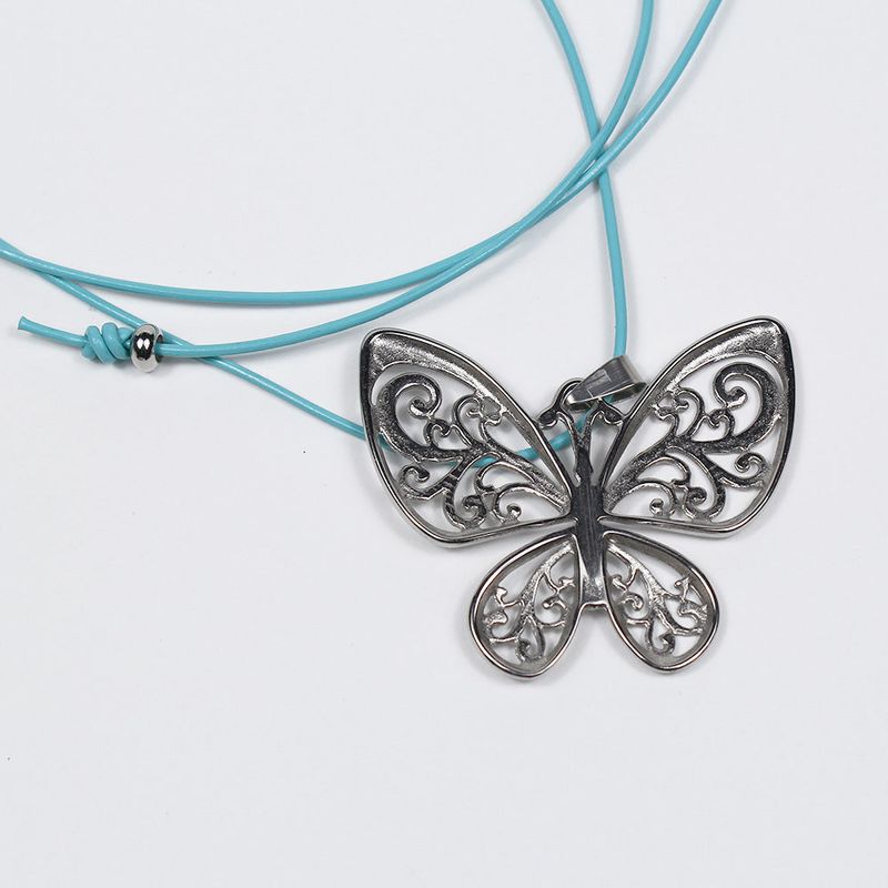 mint butterfly necklace