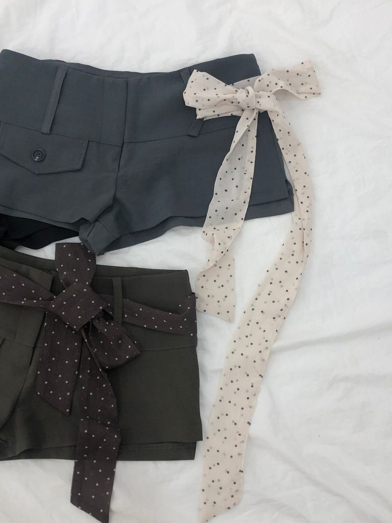 Dot Scarf Set Pants