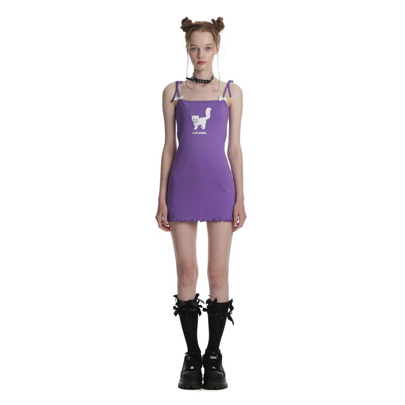 CLUT STUDIO(クラットスタジオ)の「0 3 juliet's cat mini dress - PURPLE(Dresses)」