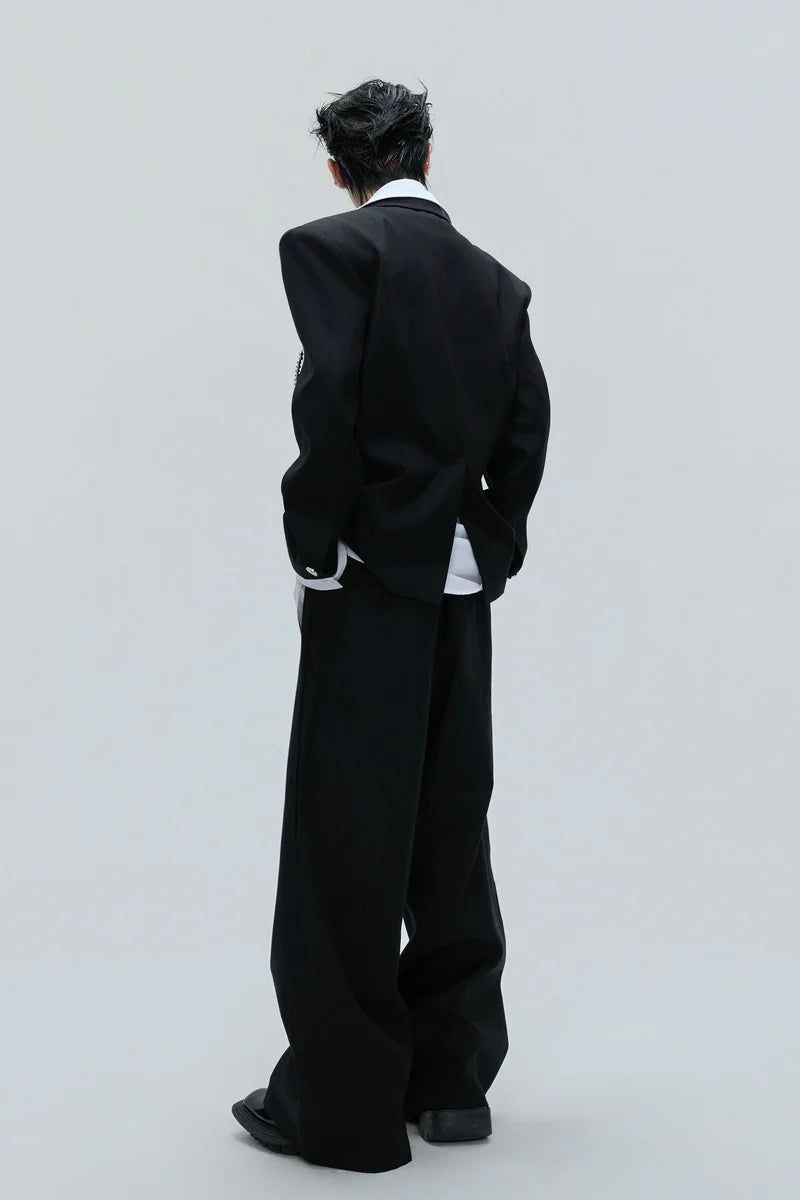 Striped Cinched Waist Trousers