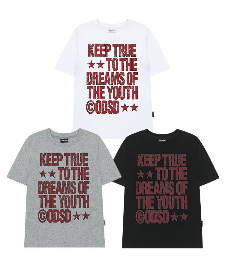 Keep True Typographic Regular Fit T-shirt - BLACK