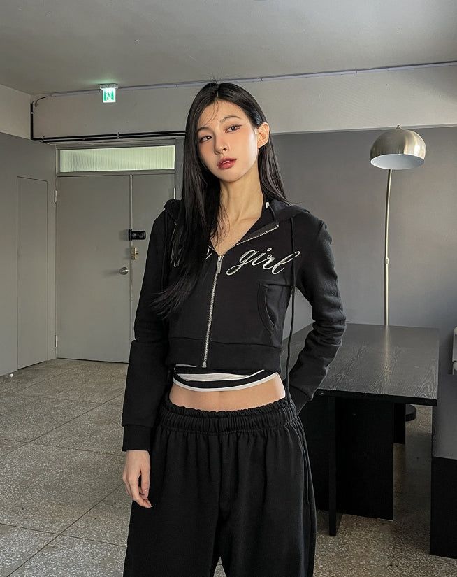 Girls Lettering Jogger Training Pants