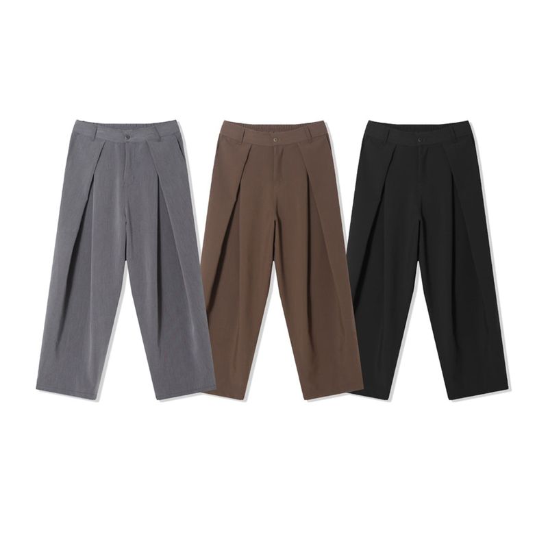 wide double pintuck string slacks