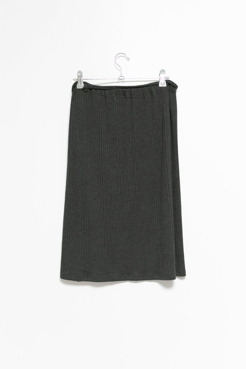 mild ribbed button midi skirt(3colors)