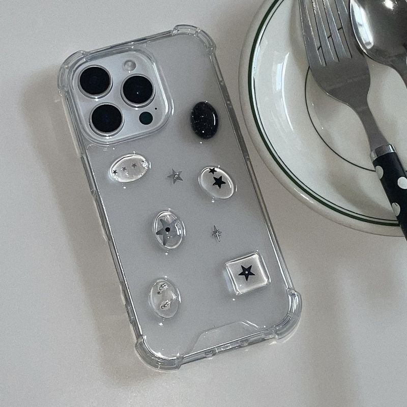 [made]black twinkle ver resin phone case 
