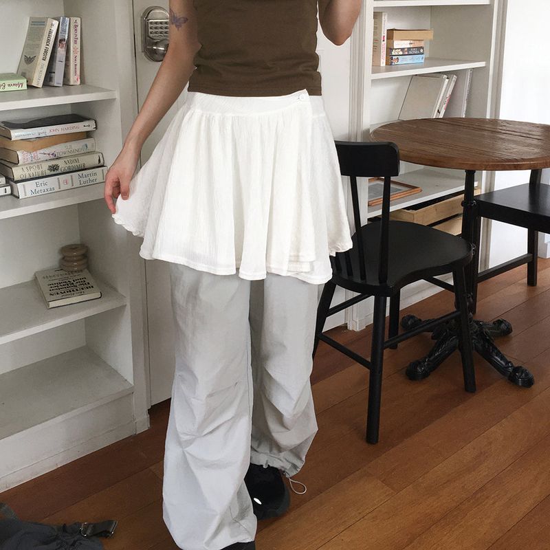 Renka wrap button mini skirt