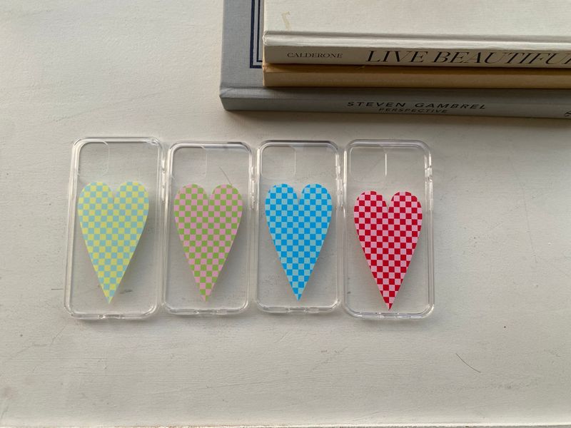 heart checkerboard case