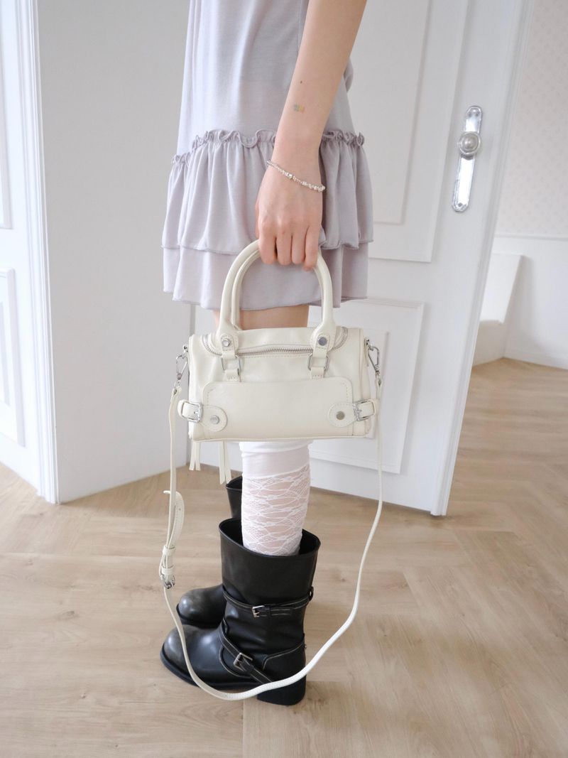 vintage washed biker boots