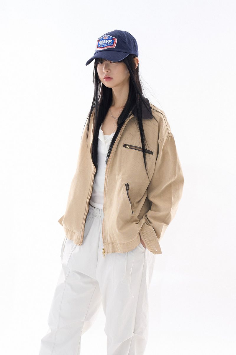 Raucohouse(ラウコハウス)の「Oxford vintage zip-up work jacket(Jackets/Outerwear)」