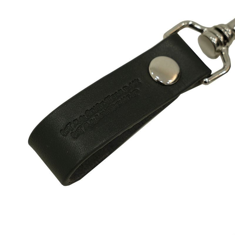 LOGO-EMBOSSED LEATHER KEY FOB