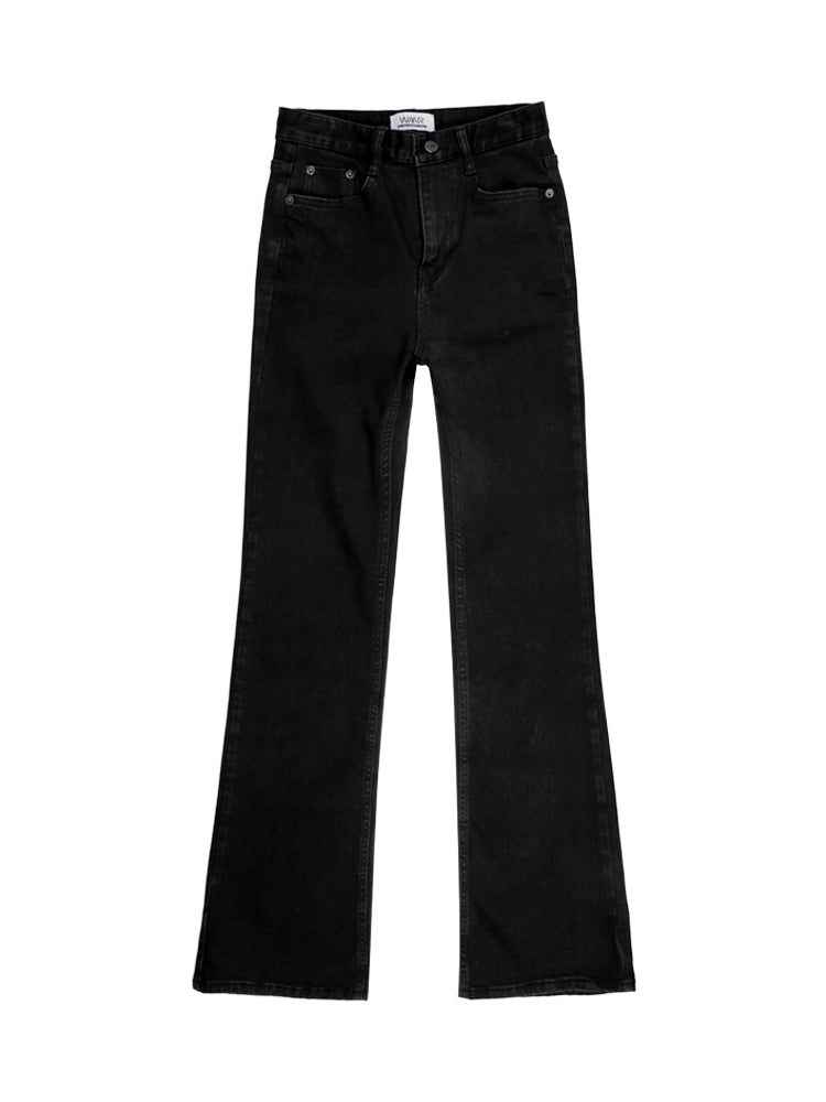 W53 LONG SEMI BOOTS CUT DENIM PANTS