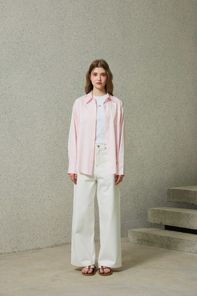 BRIGHT OVERSIZED SHIRT / PINK