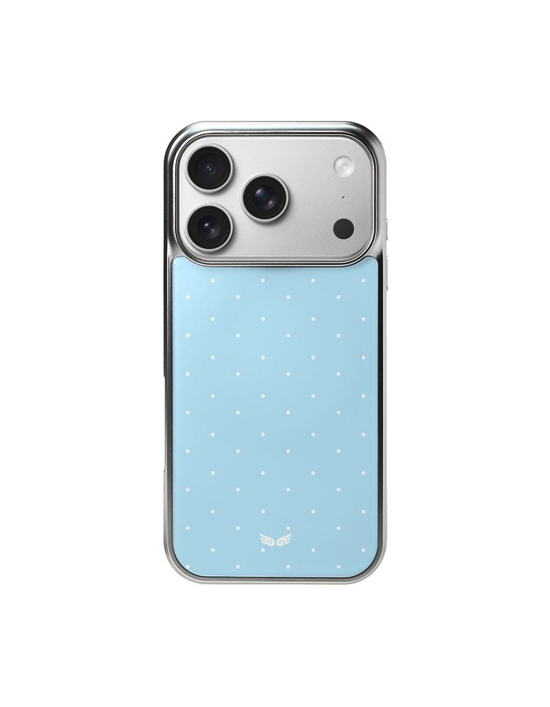 ATEK(アテック)の「Dotwing Magsafe Silver Glass Bumper Case(Blue)(Smartphone Accessories)」