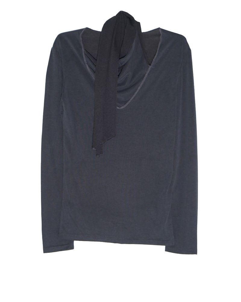 DRAPE STRAP NECK TEE