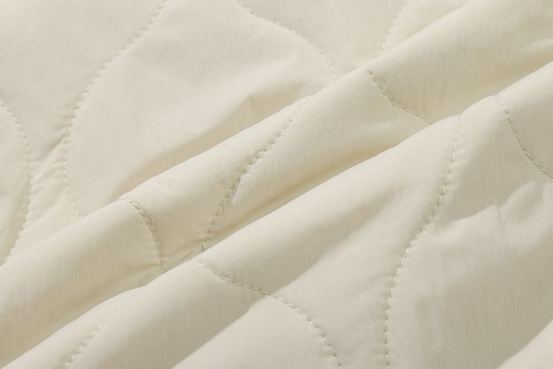 SHOULDER QUILTING JACKET_OATMEAL