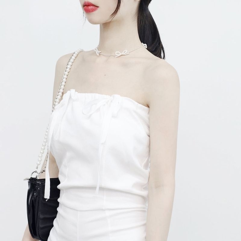 LaLuna Ribbon Bead Necklace