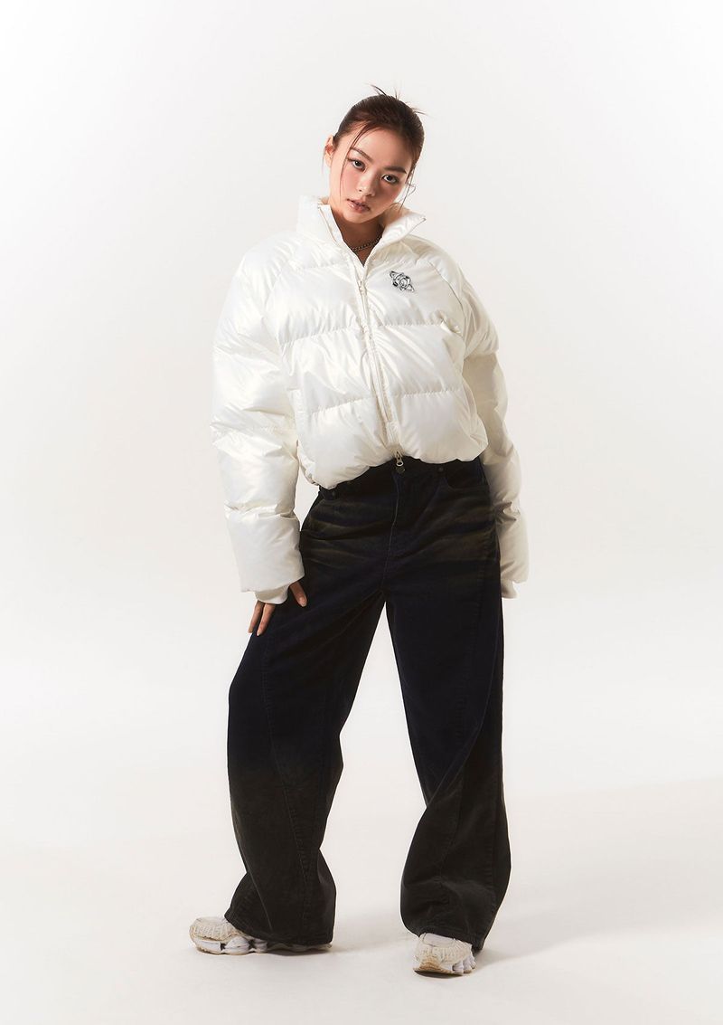 high beam puffer jk - pearl white