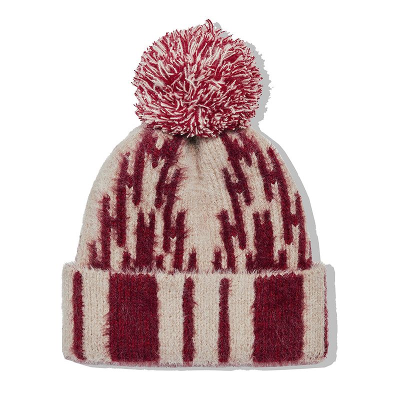 navajo pattern beanie red
