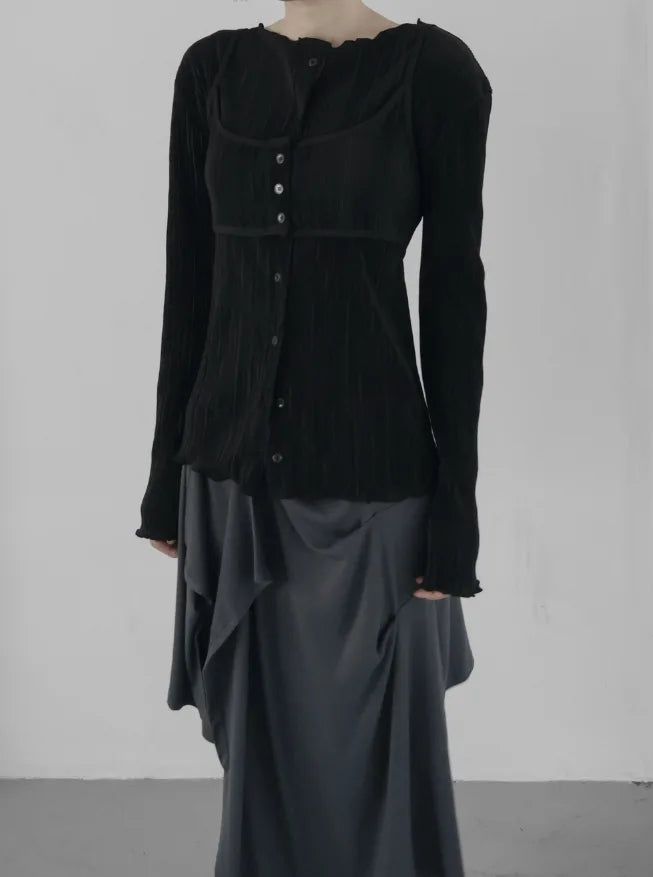 Nuad Pleated Bustier Blouse