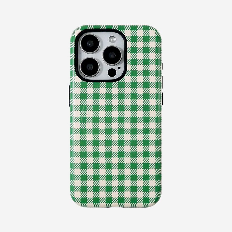 Love or not（ラブオアノット）の「[MADE]Green Check-Matt Magsafe Tough Phonecase（Smartphone Accessories）」