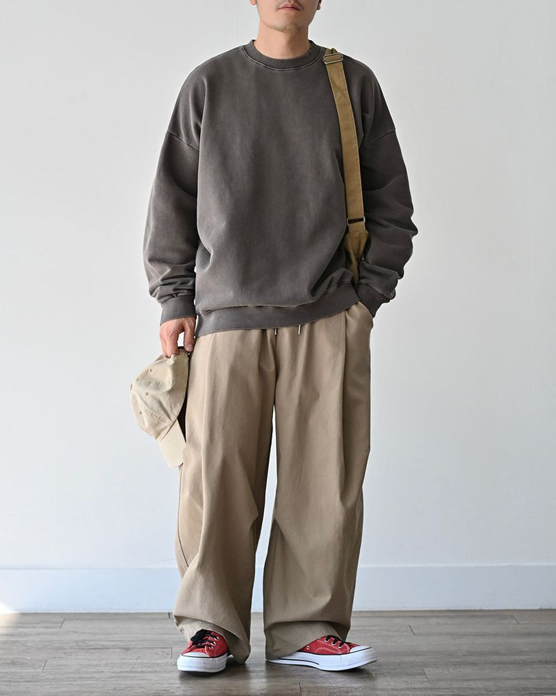 DRW D-RING ONE TUCK BALLOON PANTS BG 