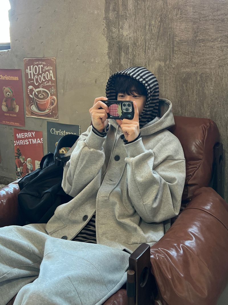 Nest Button Hoodie Zip-Up (3 Colors)