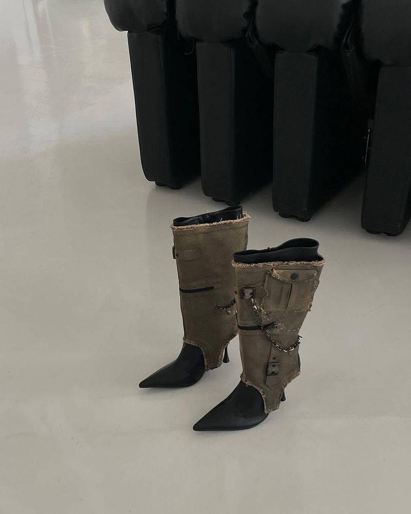 1:1 Custom Order Vintage Warm Cowhide Boots